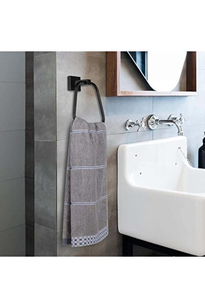 Arabest Matte Black Towel Holder,Stainless Steel Wall Mount,Heavy Duty for Ba...