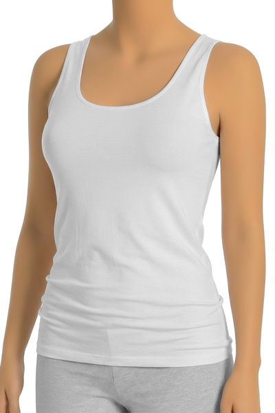 Öts 2-Piece Women's Lycra Wide Strap Undershirt White