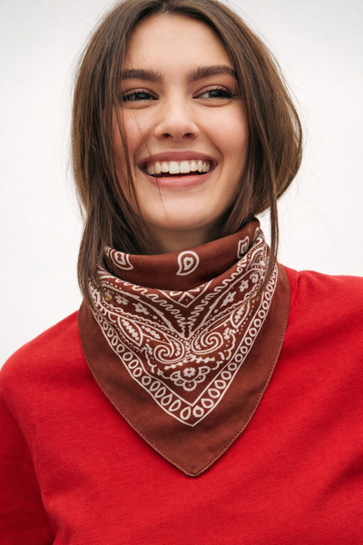 Wega Moda Women's Ethnic Patterned 100% Cotton Bandana Scarf Multi-Purpose Ha...