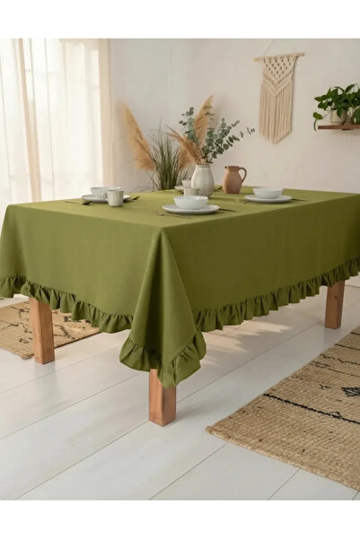 NDC HOME Τραπεζομάντηλο Χακί Λινό ΡΟΛΟ
