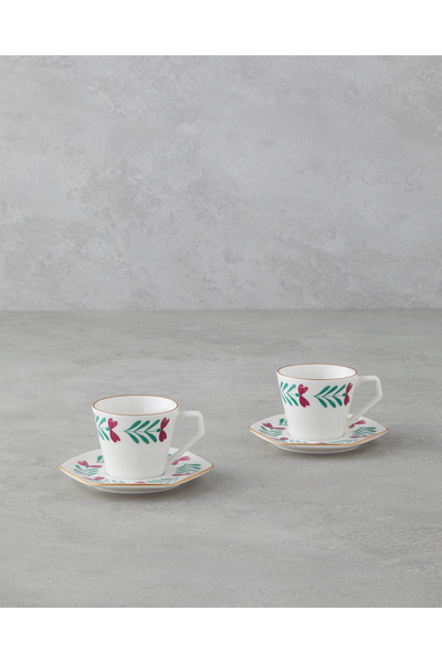 English Home Anna Bone Porselen 4 Parça 2 Kişilik Kahve Fincan Takımı 80 ml R...