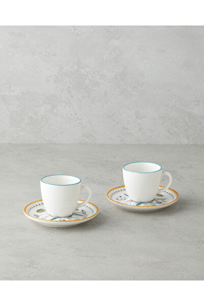 English Home Zelia Bone Porselen 4 Parça 2 Kişilik Kahve Fincan Takımı 90 ml ...