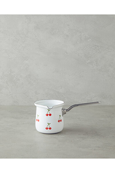English Home Cherry Dream Enamel Coffee Pot 10 cm White