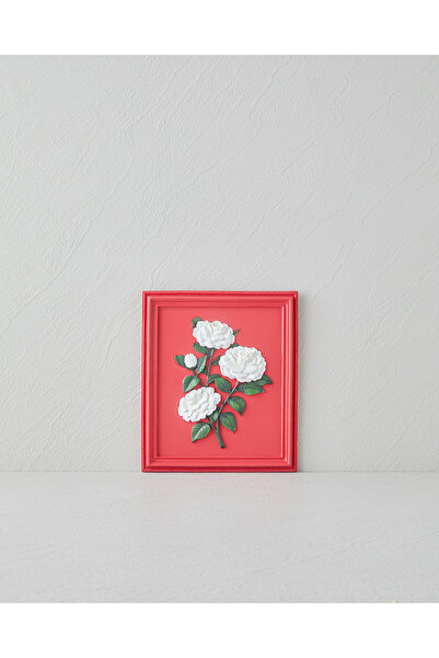 English Home Flowers Duvar Aksesuarı 20x17x1,5 cm Kırmızı