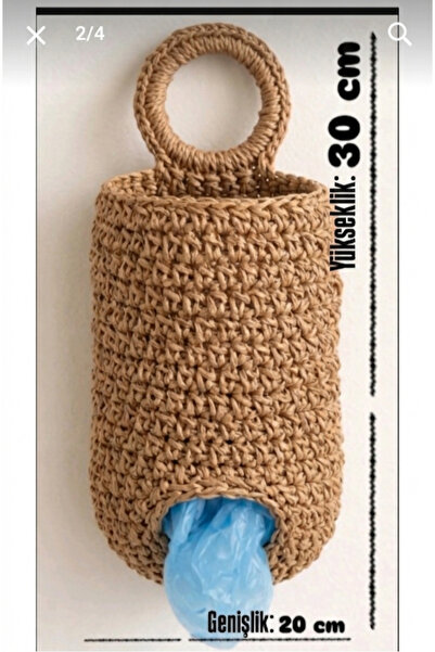 MARİANO VENANZİO Bohem Tarz El Yapımı Jüt Sepet – Poşet Saklama ve Düzenleme ...