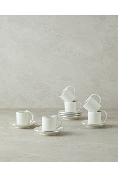 English Home Silver Porcelain Coffee Cup Set - Classy