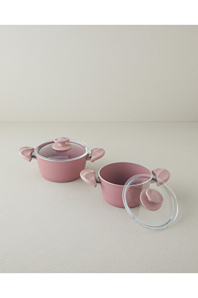 English Home Pretty Premium Mini Tencere Seti 16-18 cm Pembe