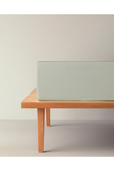 English Home Micell Pamuk Saten King Size Lastikli Çarşaf 180x200 cm Yeşil