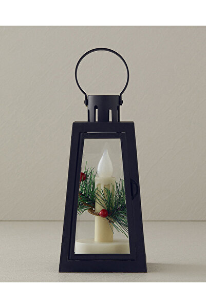 English Home Candlelight Plastik Fener Siyah