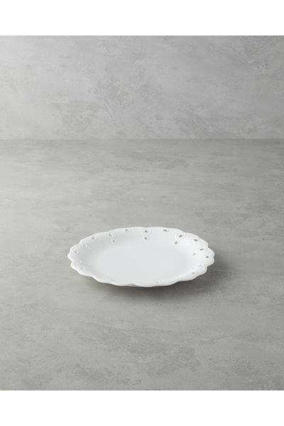 English Home Elodie Porselen Servis Tabağı 25,5 cm Beyaz