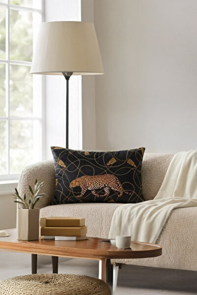 ASDİVA Διακοσμητικό κάλυμμα μαξιλαριού ριχτάρι με μοτίβο λεοπάρ ψηφιακή εκτύπ...