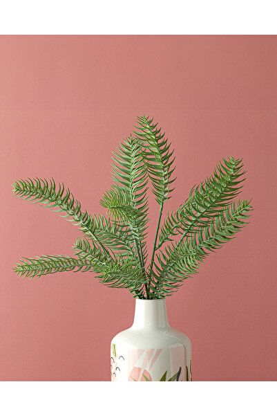 English Home Pine Tek Dal Yapay Çiçek Koyu Yeşil