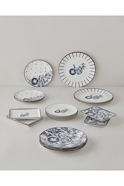 English Home Pomara Porselen Kahvaltı ve Sunum Seti 18 Parça 6 Kişilik Lacive...