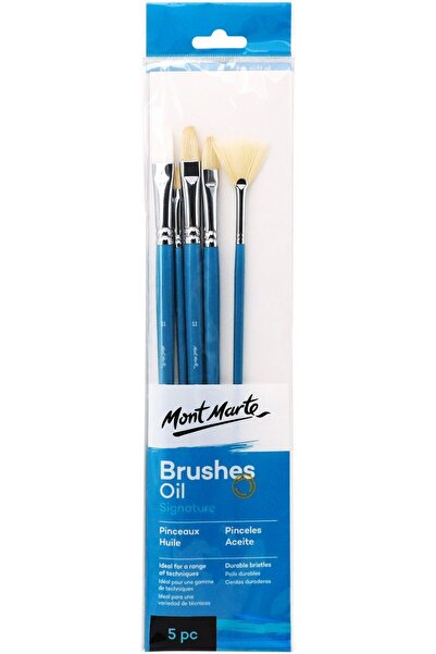 Mont Marte Σετ πινέλων ελαιογραφίας MM Gallery 5 τεμαχίων - Signature