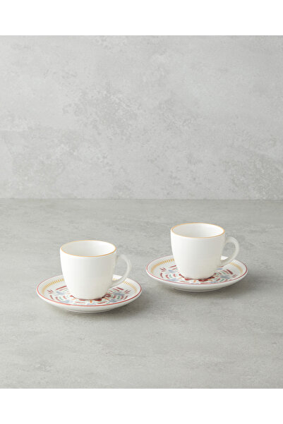 English Home Elvina Bone Porselen 4 Parça 2 Kişilik Kahve Fincan Takımı 90 ml...