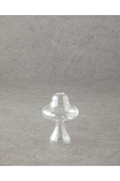 English Home Mushroom Borosilkat Vazo Şeffaf