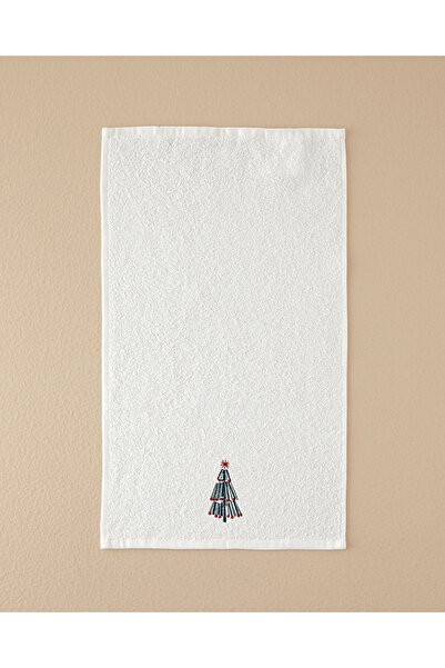English Home Funny Pine Pamuklu Nakışlı El Havlusu 30x50 cm Ekru