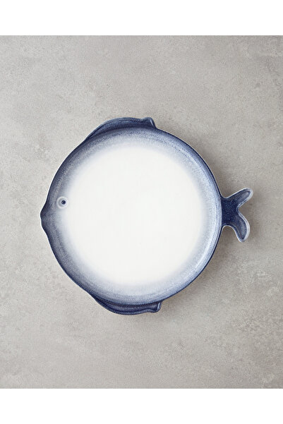 English Home Marinova Porselen Pasta Tabağı 23 cm Mavi-Beyaz