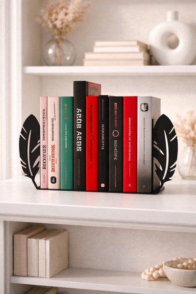 VENON 2 Τεμάχια ΜΑΥΡΟ ❤️ Φτερό Χάρης ❤️ Μεταλλική θήκη βιβλίων Διακοσμητικό α...