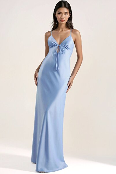 Hiccup Με λεπτομέρεια ανοίγματος Με δέσιμο Σατέν μάξι φόρεμα