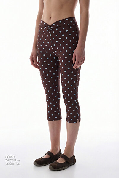 Penti Colorful Twisted Waist Patterned Capri Leggings