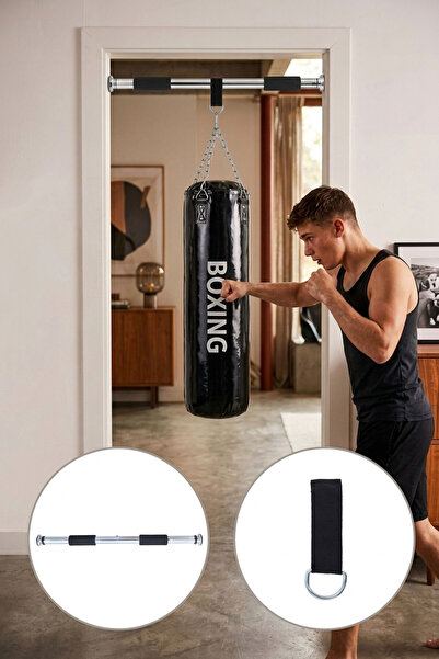 Spor Byfit 70 Cm X 25 Cm Boks Kum Torbası Ve Barfiks Demiri