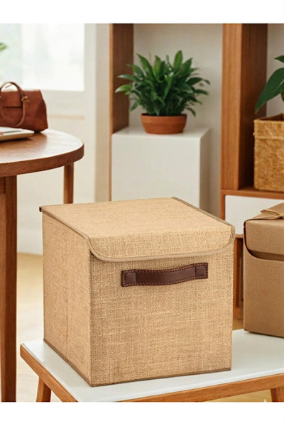 Serstil 30X30X30Cm Jute In-Cabinet Laundry and Toy Organizer Folding Storage ...