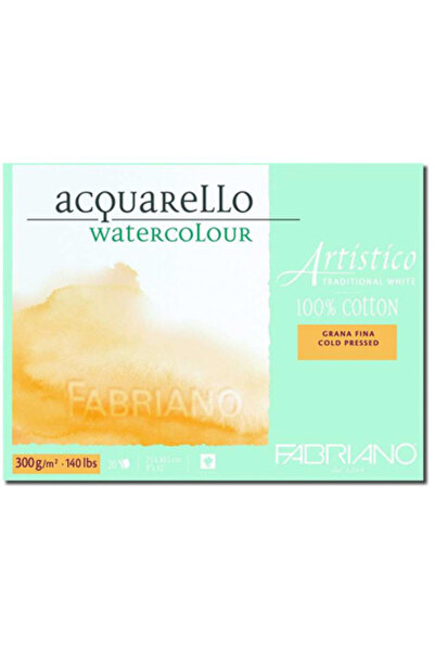 Fabriano Acquarello Traditional White, İnce Dokulu Suluboya Blok, 300gr - GF/...