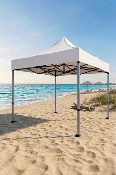 Reyo 3×3 Bagaj Boy Premium Beyaz Katlanır Çardak (115cm)