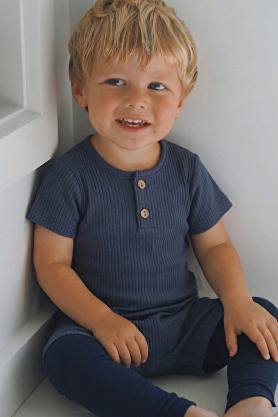 Cigit Corded Jumpsuit Age 0-3 Navy Blue