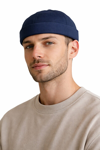 HatClub Exclusive قبعة دوكر للرجال مصنوعة من نسيج القطن بنسبة 100% باللون الأ...