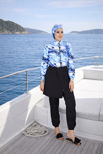 DLC Tekstil Fully Covered Swimsuit with Adjustable Waist, Hijab Set of 3
