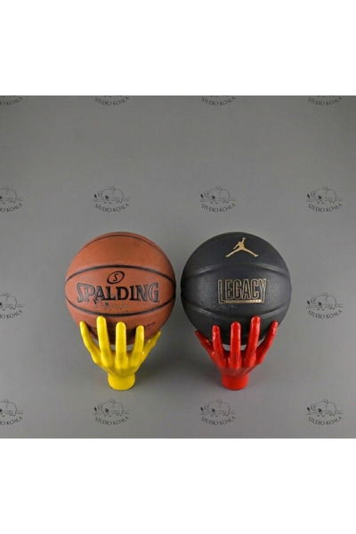 Koala Studio 2li Basketbol- Futbol- Voleybol Topu Sergileme El Duvar Rafı