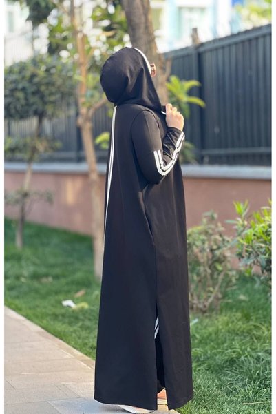 moda4b Hijab Women's Suit 3 Pieces, Two Yarn Fabric N-05115 _ Black