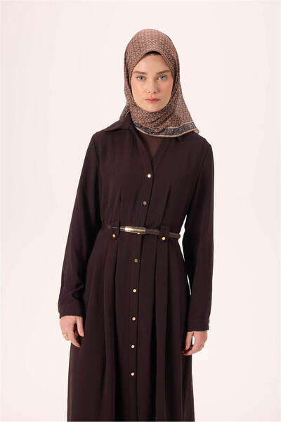 Silk Home Λεπτό βαμβακερό μαλακό κασκόλ σε καφέ-πετρελαιοπράσινο με σχέδιο βι...