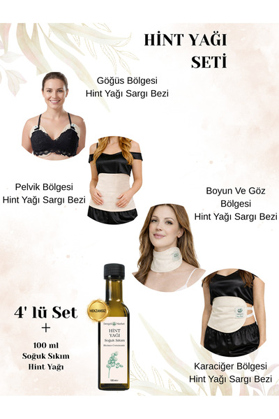 Dengeli Market HİNT YAĞI SARGISI 4'LÜ SET: KARACİĞER, PELVİK, BOYUN VE GÖĞÜS ...