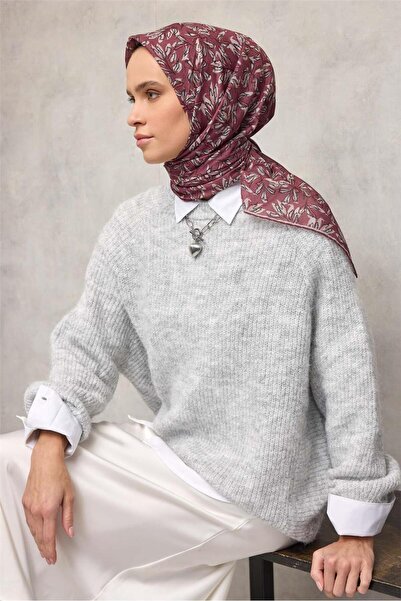 Silk Home Μαλακό κασκόλ από βαμβάκι και πολυεστέρα με μοτίβο από άνθη τριαντά...