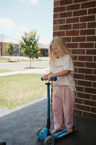 Cigit Pantaloni din muselină 1-10 ani roz pudrat