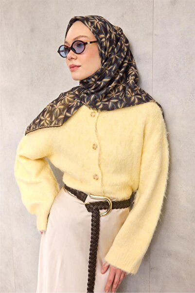 Silk Home Βαμβακερό πολυεστερικό μαλακό κασκόλ με μοτίβο φλόρας, αντιολισθητι...