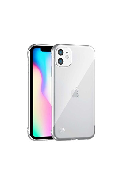 Vissona iPhone 12 Uyumlu Kamera Korumalı Yanları Açık Sararmaz Sert Mika Şeff...