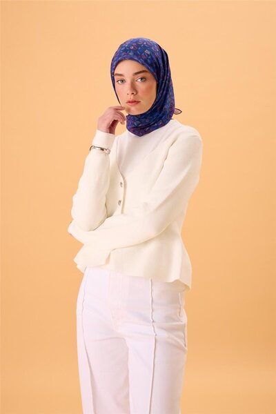 Silk Home Λεπτό βαμβακερό μαλακό κασκόλ Βιολετί μπλε λιλά μπλε νυχτερινό μπλε...