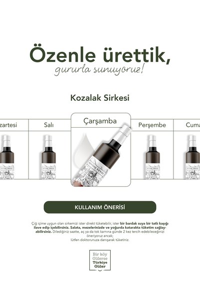 Organik Teyze Sevinç Teyze Kozalak Sirkesi 500 ml - Doğal Fermantasyon, Katkısız, Çiğ İçimlik, Cone Vinegar