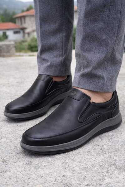 Nihomall20 Erkek Ekstra Conforlu Hakiki Deri Ortopedik Ayakkabı