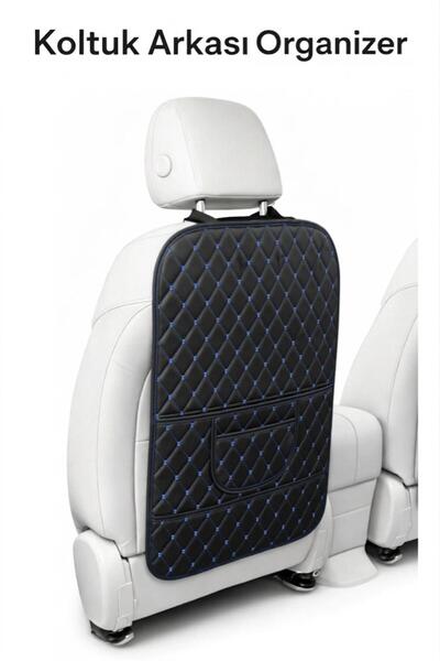 Genel Markalar Araç Koltuk Arkası Organizer Deri - Oto Eşya Düzenleyicisi Cep...
