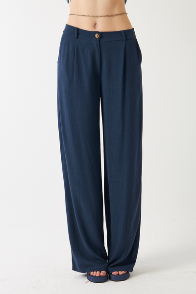 The Champ Clothing Γυναικείο παντελόνι Verona σε μπλε ναυτικό χρώμα – Ψηλόμεσ...