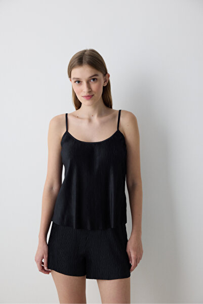 Penti Fleur Black Tank Top - Penti Loves Paris Collection