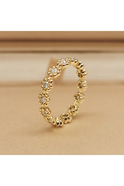 Haziran Aksesuar, Xuping Çiçek Taşlı 14K Gold Yüzük