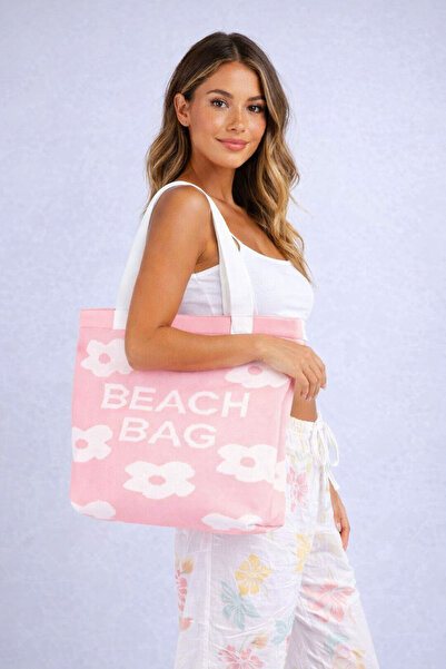 Sebir Moda Τσάντα παραλίας με μοτίβο λουλουδιών