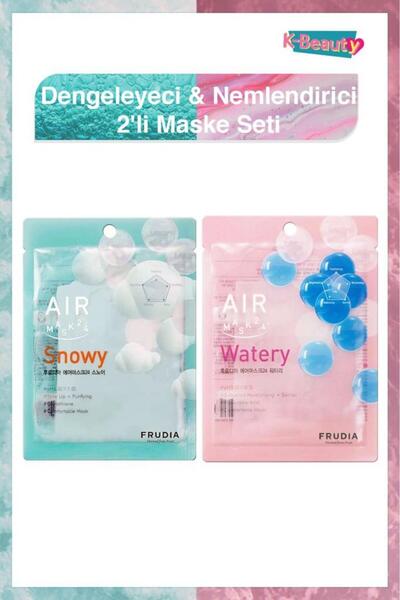 FRUDIA Aiır Snowy Maske + Air Watery Maske 2'Li Set