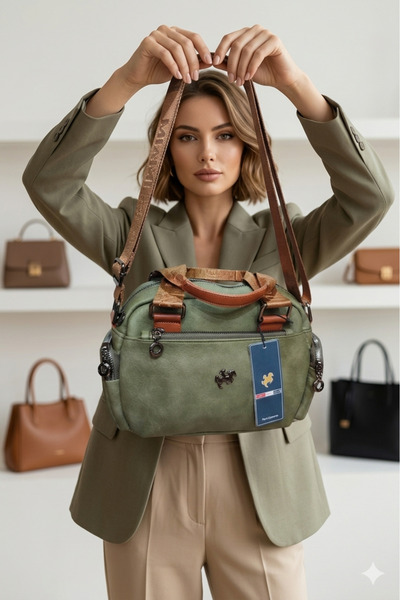 H&D COLLECTİON Γυναικεία τσάντα χιαστί και ώμου με πολλές τσέπες Miami Polo Clup